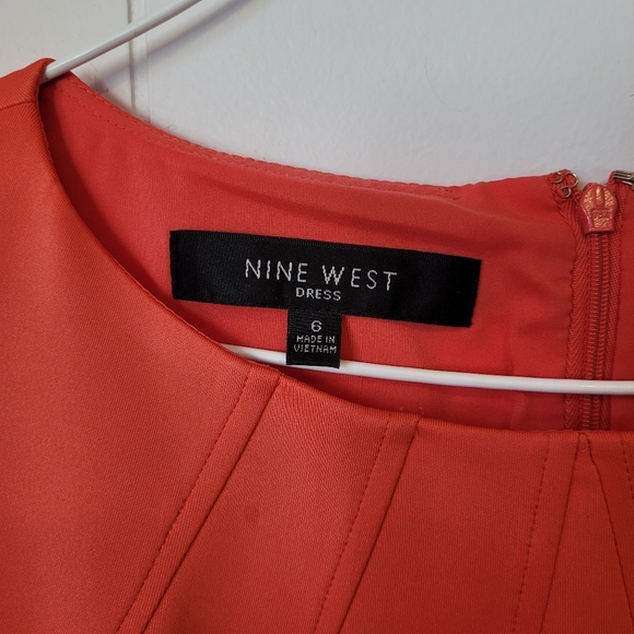 Nine West Peplum Sheath Line Dress 🧡 - Picture 3 of 10